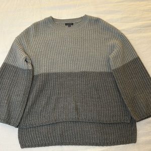 Madison Two Tone Grey Knit Sweater Size Small
